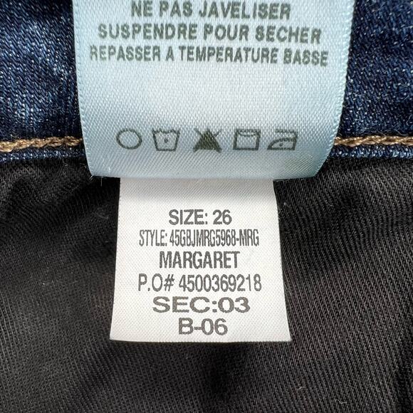 Joe's Jeans Margaret Skinny Ankle Jean Size 26 Mid-Rise Frayed Asymmetrical Hem - Picture 7 of 12